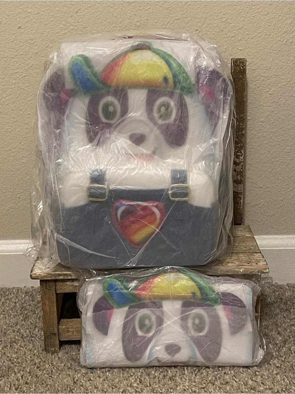 NEW Lisa Frank Panda Painter Loungefly Cosplay Mini Backpack & Wallet Set